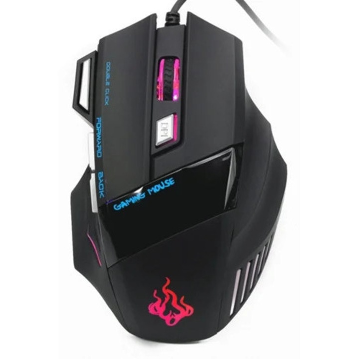 Mouse gamer HXSJ Flame, negru