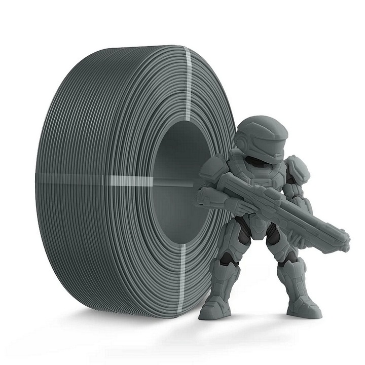 Filament SUNLU PETG REFILL, pentru Imprimantă 3D, 1.75mm, 1kg, Gri