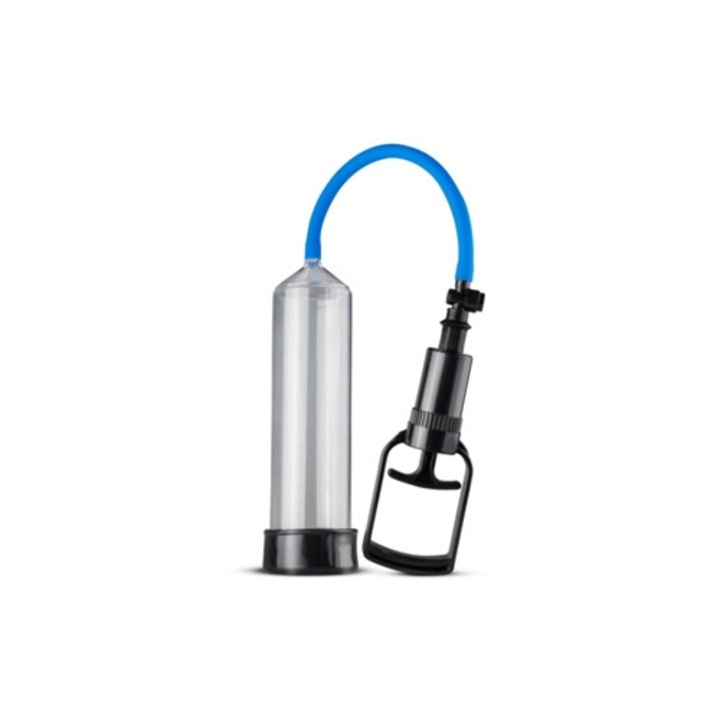 Сексуална помпа, прозрачна, с дръжка за пръсти