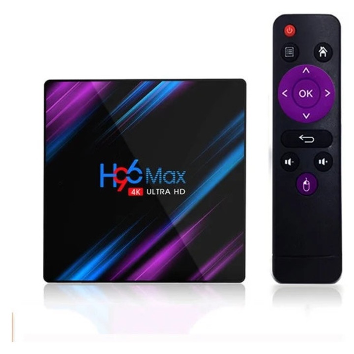 Box Smart TV H96 Max, Android, Full HD, 4 GB RAM
