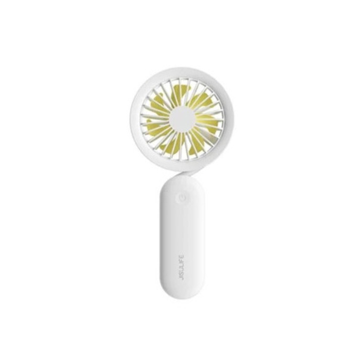 Вентилатор за врат JISULIFE FA15, преносим, USB зареждане, бял