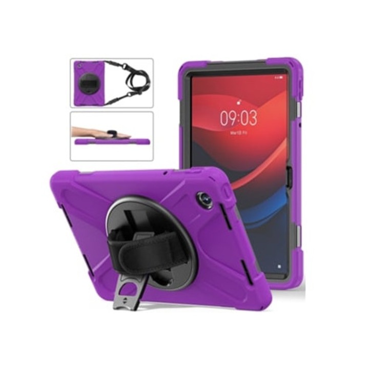 Калъф за таблет YUYSAN комплект, въртяща се стойка, лилав цвят, за Lenovo Tab M11/Xiaomi Pad 11 2024