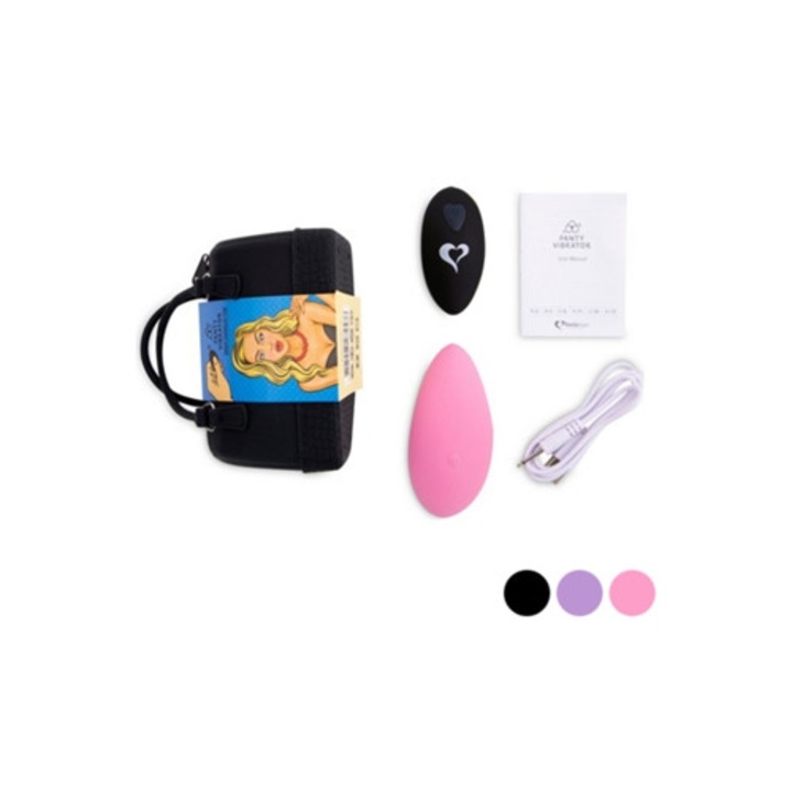 Vibrátor vezérléssel, FeelzToys, Fekete