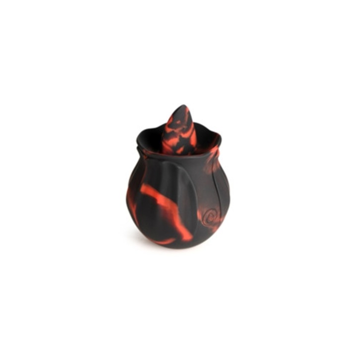 Vibrátor, piros/fekete, rimminghez