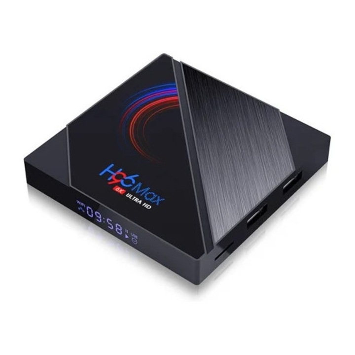 Box Smart TV H96 MAX H616, 4K Ultra HD, 4 GB RAM, Wi-Fi