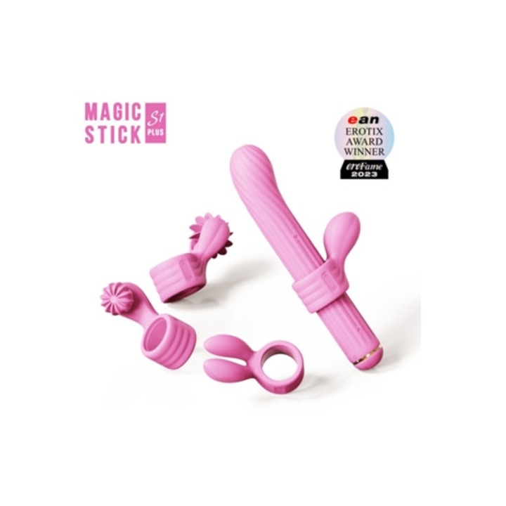 Magic Stick S1 Nyuszis csiklóizgató vibrátor, rózsaszín