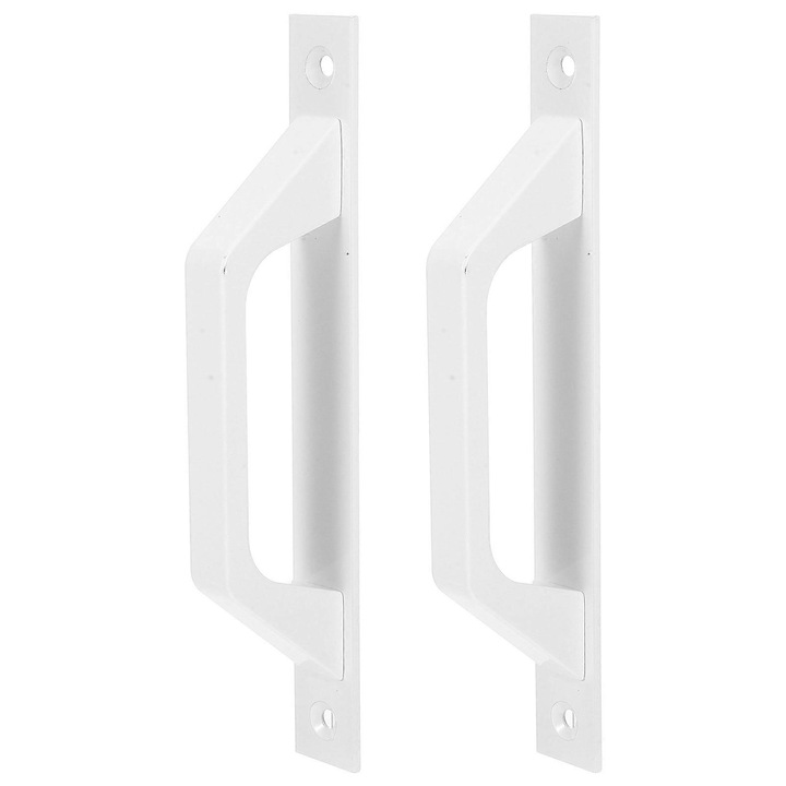 Manere usa set 2 bucati, alb, aluminiu, 20x24.5x4.25cm