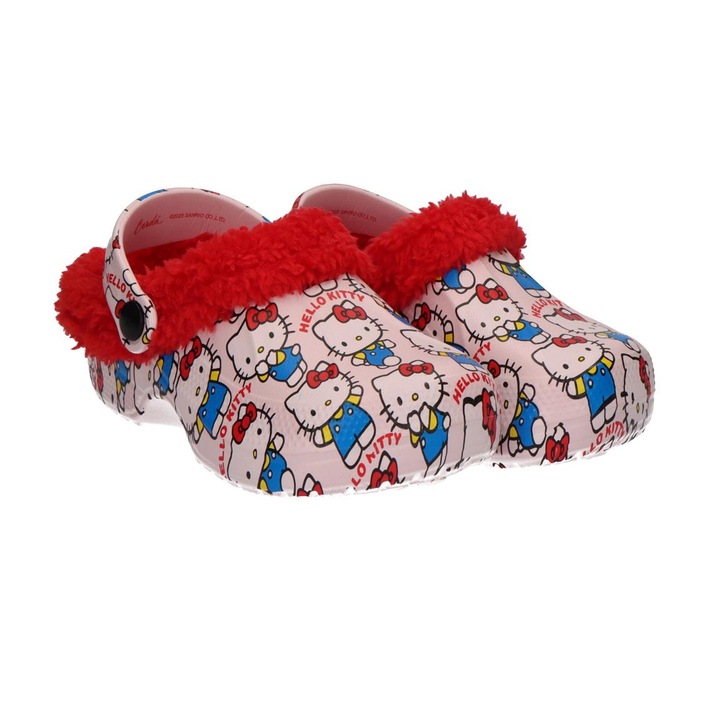 Papuci clogs, eva imblaniti Hello Kitty 34609, Rosu