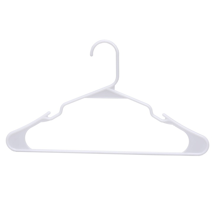 Set 30 Umerase din Plastic 40.5 x 23 x 0.5, Unicutil, Alb, HUMERO