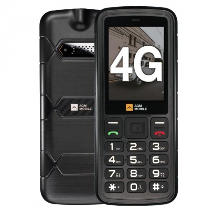 Telefon Mobil AGM M9 Floating, 4G, Display LCD 2.4", 48MB RAM, 128MB ROM, 1000mAh, IP68/Flotabilitate, 108db, Lanterna, Dual SIM