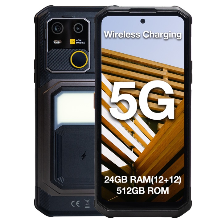 Telefon Rugged AGM G3 5G, 12GB RAM, 512GB ROM, ecran 6.58" 120Hz, baterie 10000mAh, IP68/IP69K