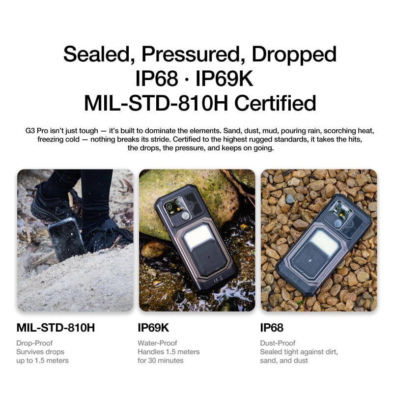Telefon Rugged AGM G3 PRO 5G, 12GB RAM, 512GB ROM, camera termica 512x384, baterie 10000mAh, IP68/IP69K