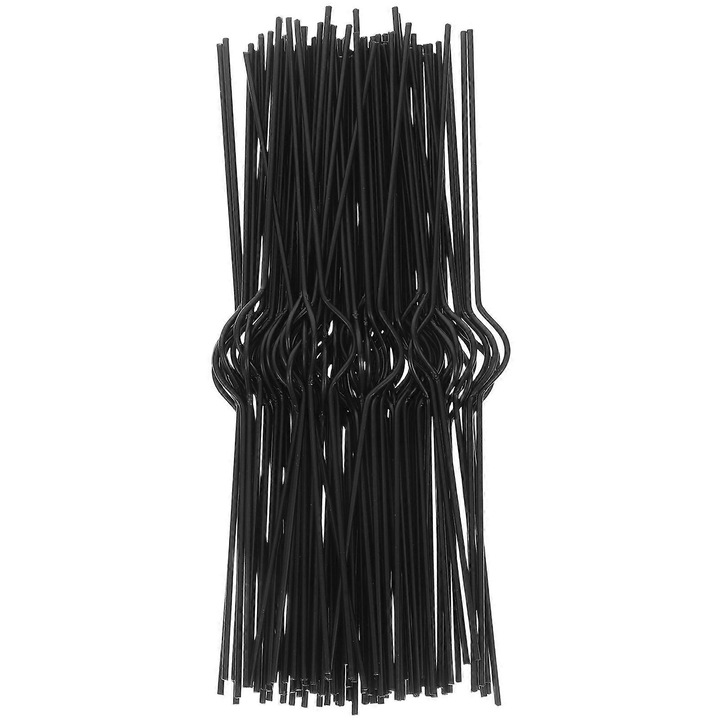 Кукички за календари, комплект 100 бр., черни, желязо, 20x0.1x0.1см