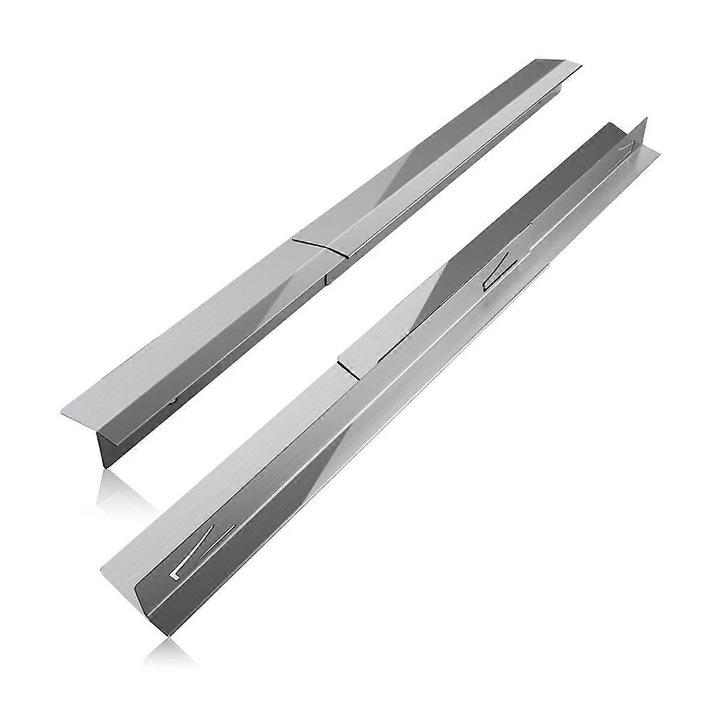 Capace pentru spatiul dintre aragaz si blatul de lucru, set de 2, inox, 40x5x3cm