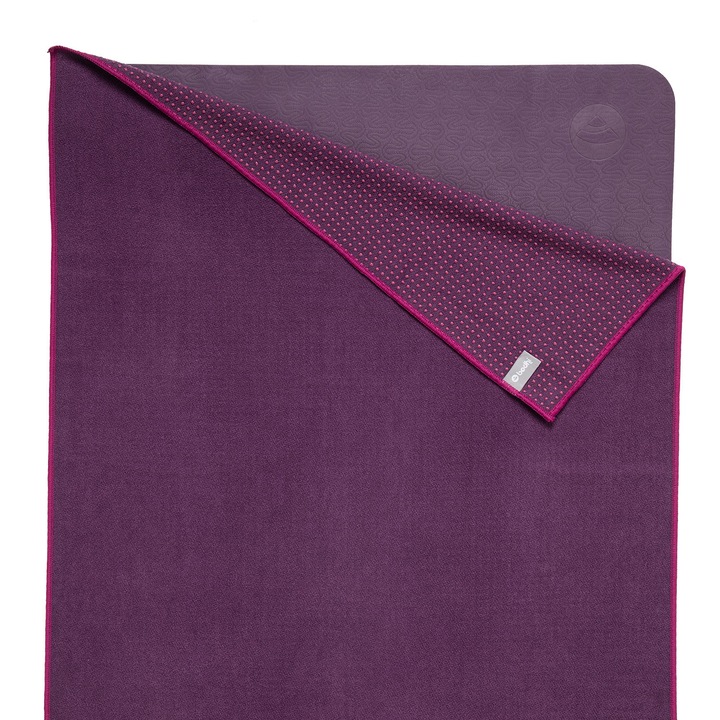 Prosop de yoga Bodhi, 183x61cm, violet, microfibra superabsorbanta, antiderapant