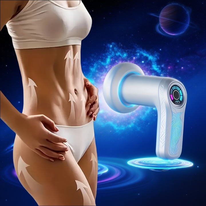 Aparat multifunctional de masaj, JAYSUING, dispozitiv de indepartare a grasimii, 5 capete de masaj, alb, 36V