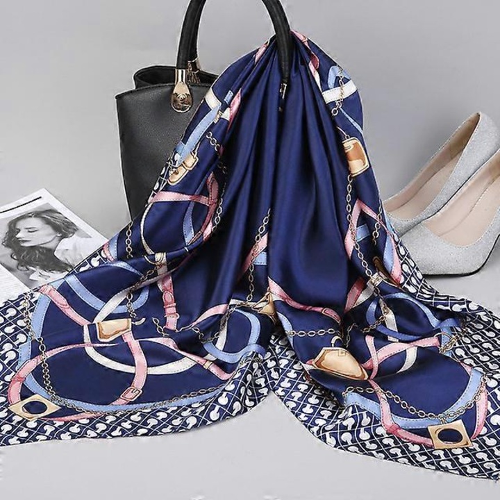 Esarfa dama, 90x90cm, multicolor, material satin