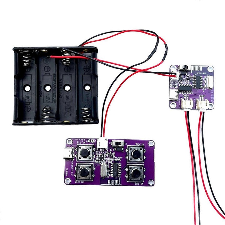 Set modul de control pentru masinute cu telecomanda 2.4G, distanta de 100m, 2 motoare, plastic