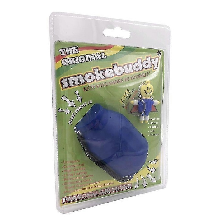 Smokebuddy személyi légtisztító, aktív szénszűrő, fehér, 2.5x2.5x4.0in