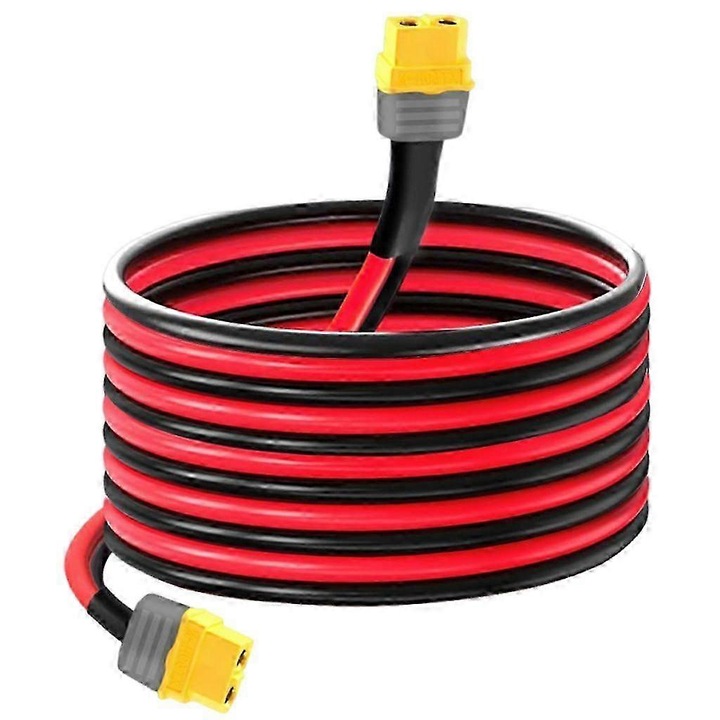 Cablu de extensie XT60, 610cm, cu conectori de cupru, pentru drone si jucarii cu telecomanda