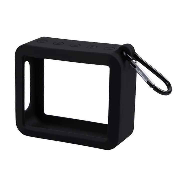 Carcasa de protectie pentru difuzor JBL GO 2, silicon, negru, rosu, 9.5x8x3cm