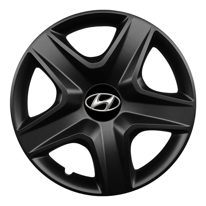 Set 4 capace roti 15 inchi (R15) compatibile HYUNDAI, Model 340 Black