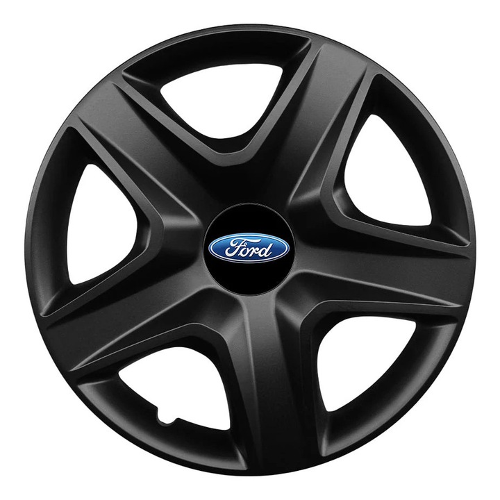 Set 4 capace roti 15 inchi (R15) compatibile FORD, Model 340 Black