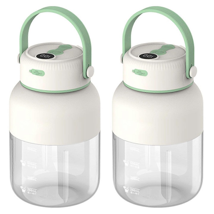 Преносима бутилка за сок 1100ml, многофункционална, хранителен материал, комплект от 2 броя