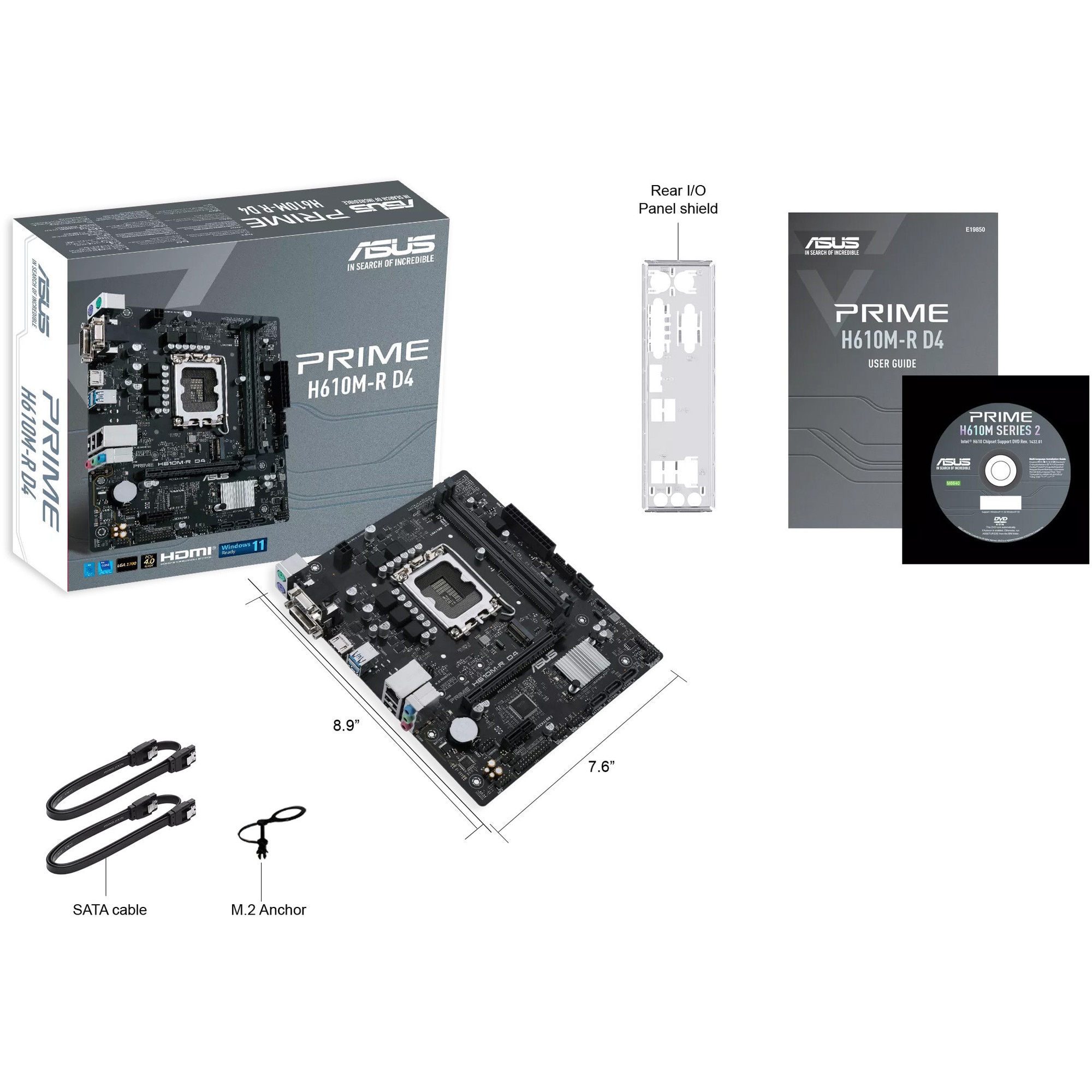 Placa de baza ASUS PRIME H610M-R D4SI, Socket LGA1700, DDR4 - eMAG.ro
