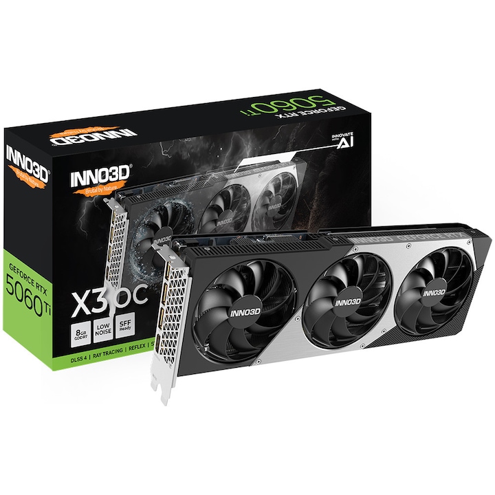 Видео карта INNO3D NVIDIA GeForce RTX™ 5060 Ti X3 OC, 8GB GDDR6, 128-bit