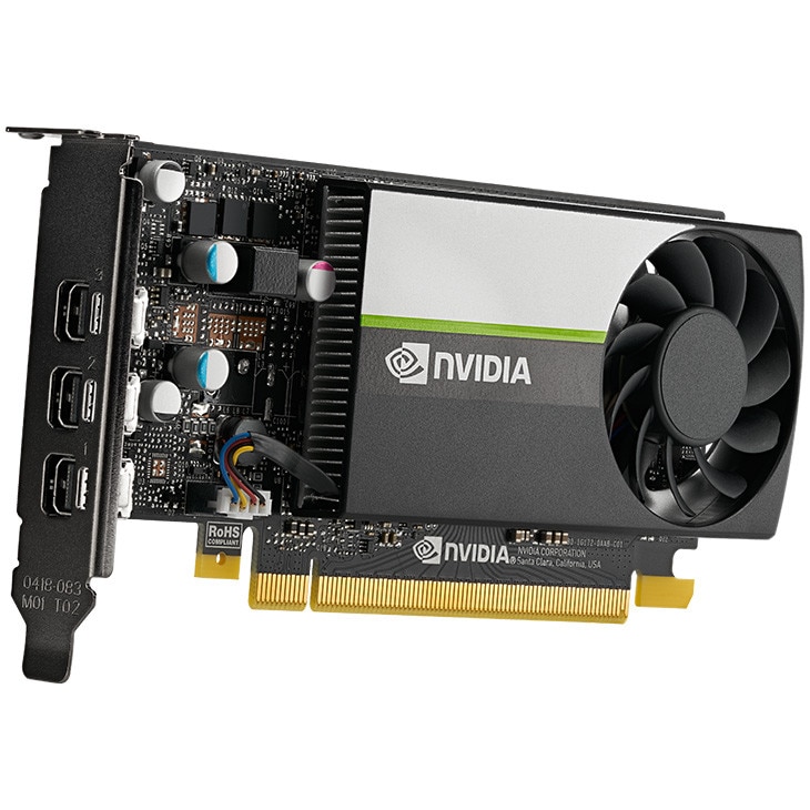 Placa video profesionala PNY NVIDIA T400, 4GB GDDR6, PCIe 4.0, 3x