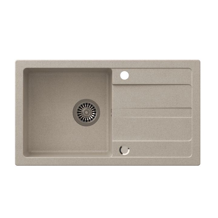 Chiuveta Quadron TOM 111 Granite 77x44x17,6 cm Bej sifon + mufa falsa