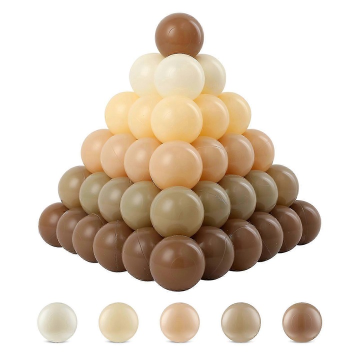 Set 100 mingi pit, 5.5cm, plastic, sigure pentru copii