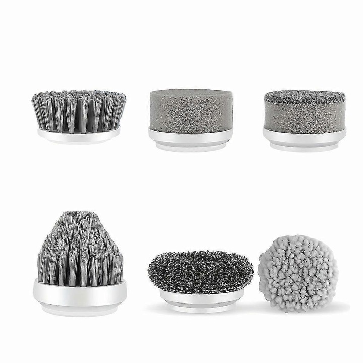 Mop electric 9 in 1, cu 6 accesorii, alimentare USB, reincarcabil, pentru baie