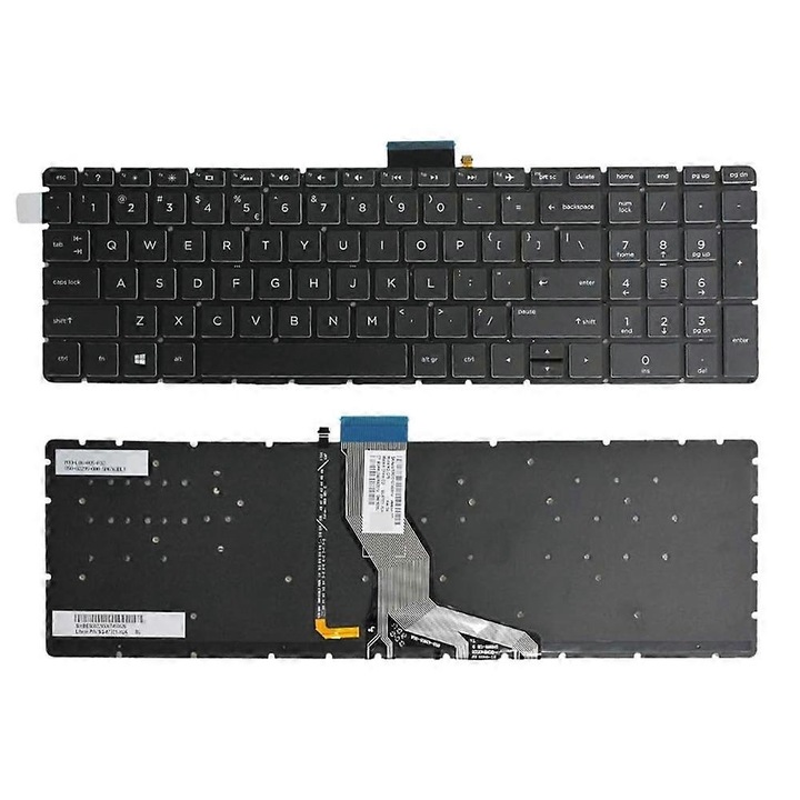 Laptop billentyűzet háttérvilágítással, készlet, eredeti méretek