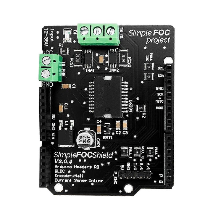 Placa de control motor BLDC SimpleFOC Shield V2.0.4, senzor de curent de inalta precizie