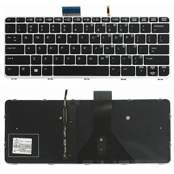 Laptop billentyűzet háttérvilágítással, szett, US verzió, standard méretek