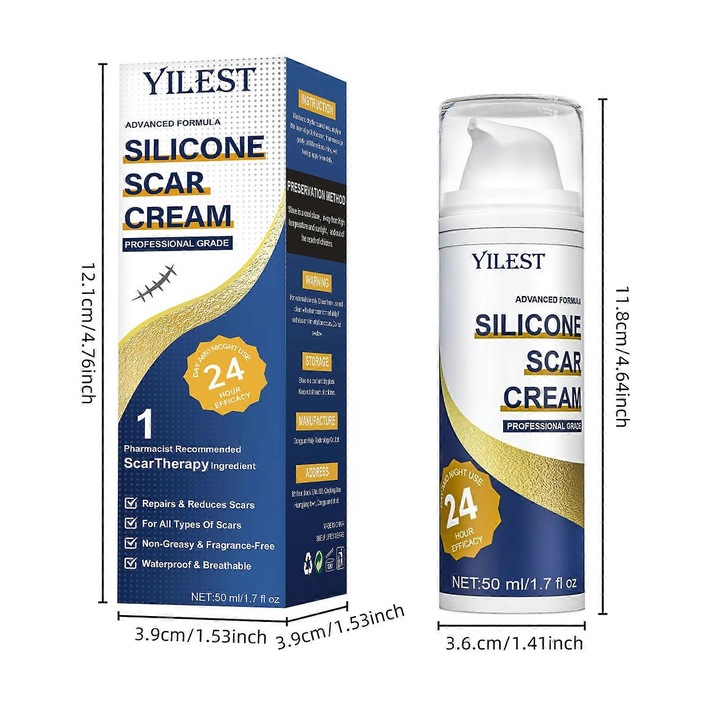 Gel pentru cicatrici din silicon medical, set 1/2/3 bucati, imbunatateste textura pielii, absorbtie rapida, ingrijire corp