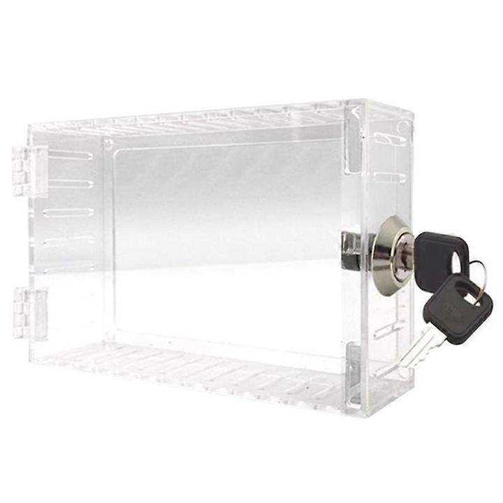 Cutie de blocare pentru termostat, acrilic, transparent, cu cheie, 7x4cm
