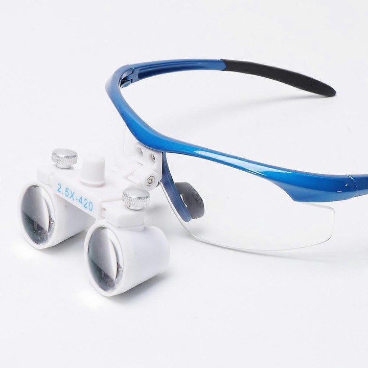 Lupa binoculara 2.5X/3.5X cu LED, distanta de lucru 320-420 mm