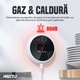 Detector gaz inteligent smart WiFi NEXTLY, detectie CH4/GPL, alarma sonora si vizuala, notificari in aplicatie, control valva, 2.4GHz, alimentare USB, compatibil Smart Life, alb