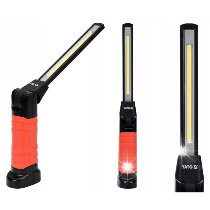 Lampa de lucru YATO 5W, 600 lumeni, 3 moduri de iluminare, cu magnet, 6500K