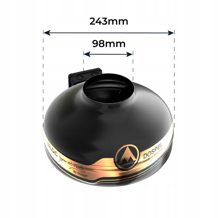 Ventilator de perete Dospel STYL 100 S-P, 100mm, cu clapeta, 15W, 40dB