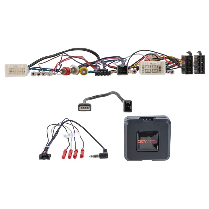 Адаптер за управление от волана Mitsubishi Outlander/Pajero, мултимедийни функции, 18/20/8 пина, комплект