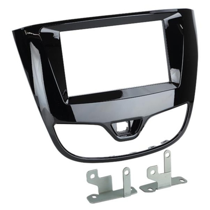 Rádiókeret 2 DIN, ACV, fényes fekete, Opel Karl 2017, 120mm mélység