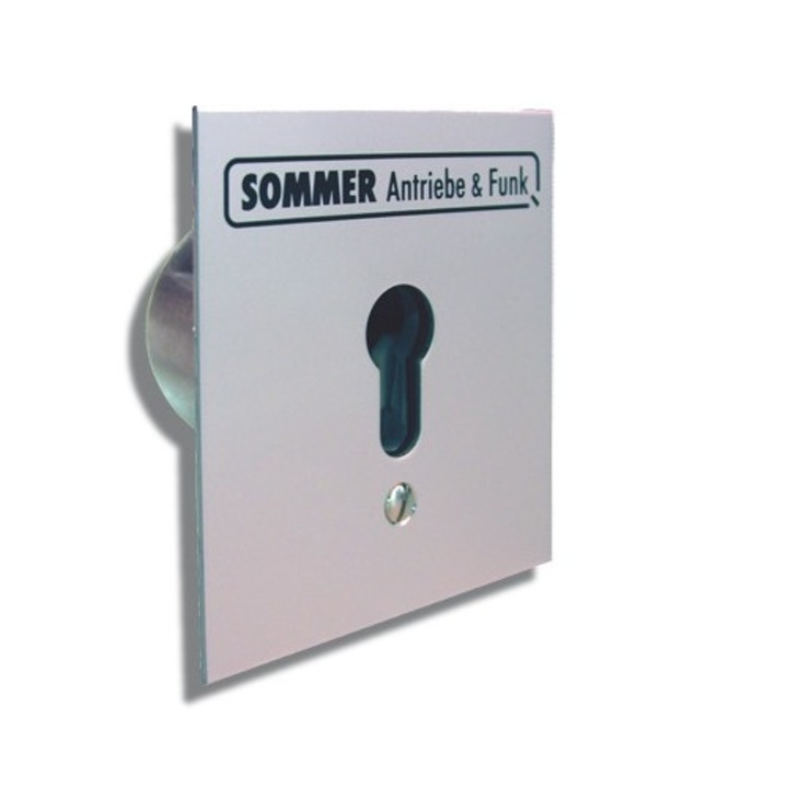 2 pólusú kulcsos kapcsoló, betét nélkül, Sommer, monostabil, IP 54, 100x100mm