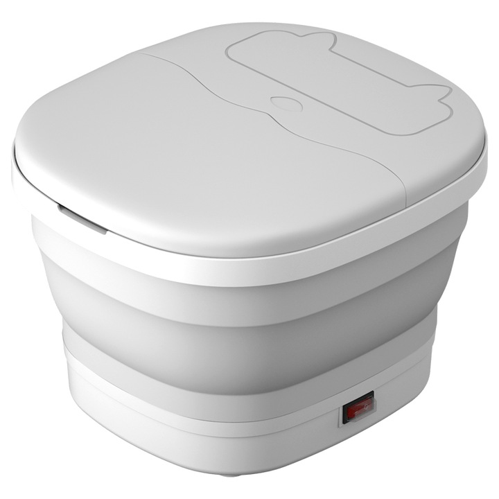 Сгъваема вана за крака MINGZHEN MZ-ZX001, червена, 48°C, лесна за пренасяне, 3кг