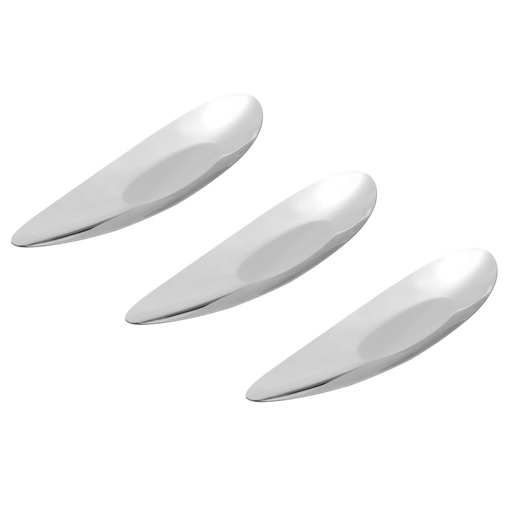 Set 3 boluri din inox, Lurch, 23x5,5x1,5cm, Argintiu