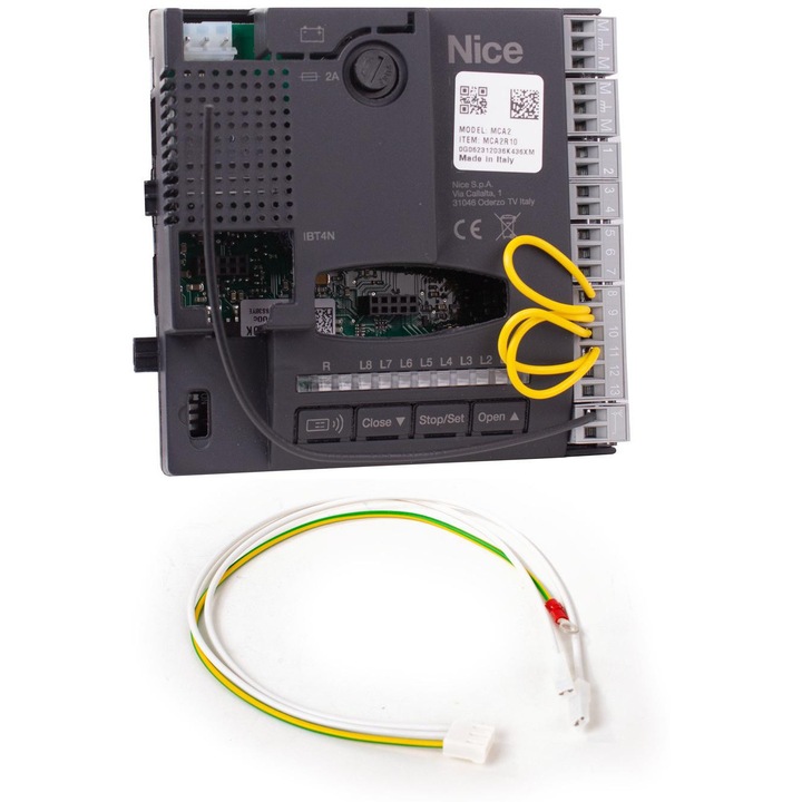 Centrala de control NICE MCA2, pentru porti cu doua aripi, 230V, functie usa, 433,92 MHz