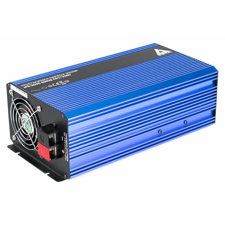 Invertor tensiune AZO Digital IPS-2000S 2000W, 48VDC/230VAC, sinusoidal, 1x230V, 1xUSB, 260x185x90mm